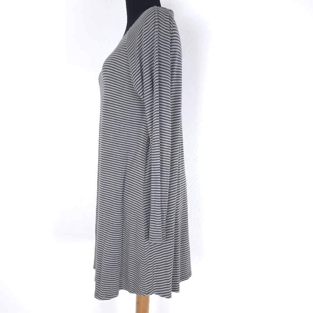 Soft Surroundings Long Sleeve Navy Stripe Dress S - Picture 2 of 9